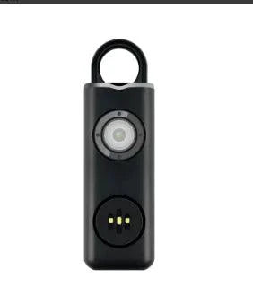 Mandotos women's self-defense safety alarm with keychain, compact design, and bright red button for personal security.