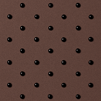 Brown textured fabric with black polka dots, ideal for fashion accessories or gift wrapping