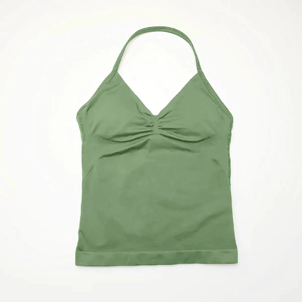 NCLAGEN Impact longline strappy sports yoga vest for women with open back design, ideal for gym, running, and workout activities.