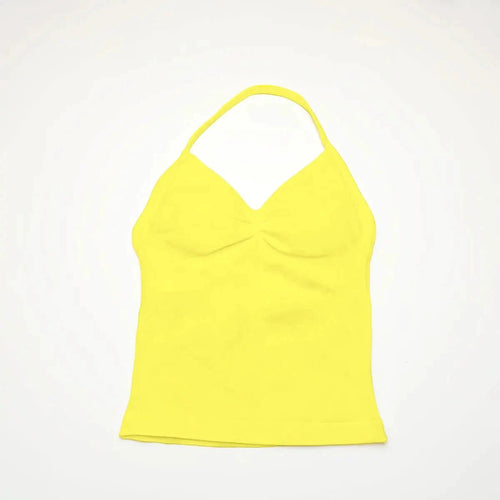 NCLAGEN Impact longline strappy women's yoga vest with open back design, ideal for gym, running, and workout activities.