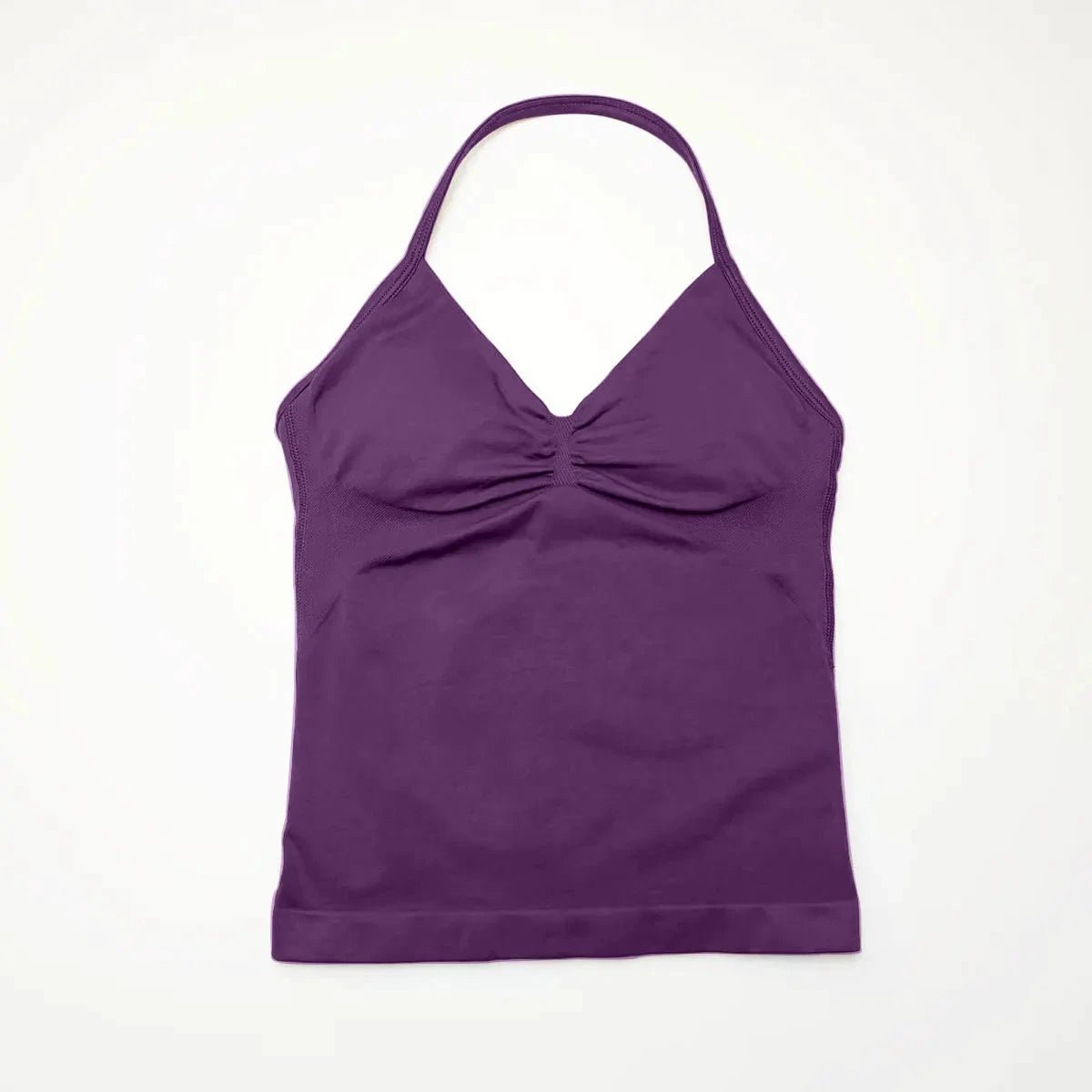 NCLAGEN Impact longline strappy sports yoga vest for women, featuring an open back design, ideal for gym and running workouts.