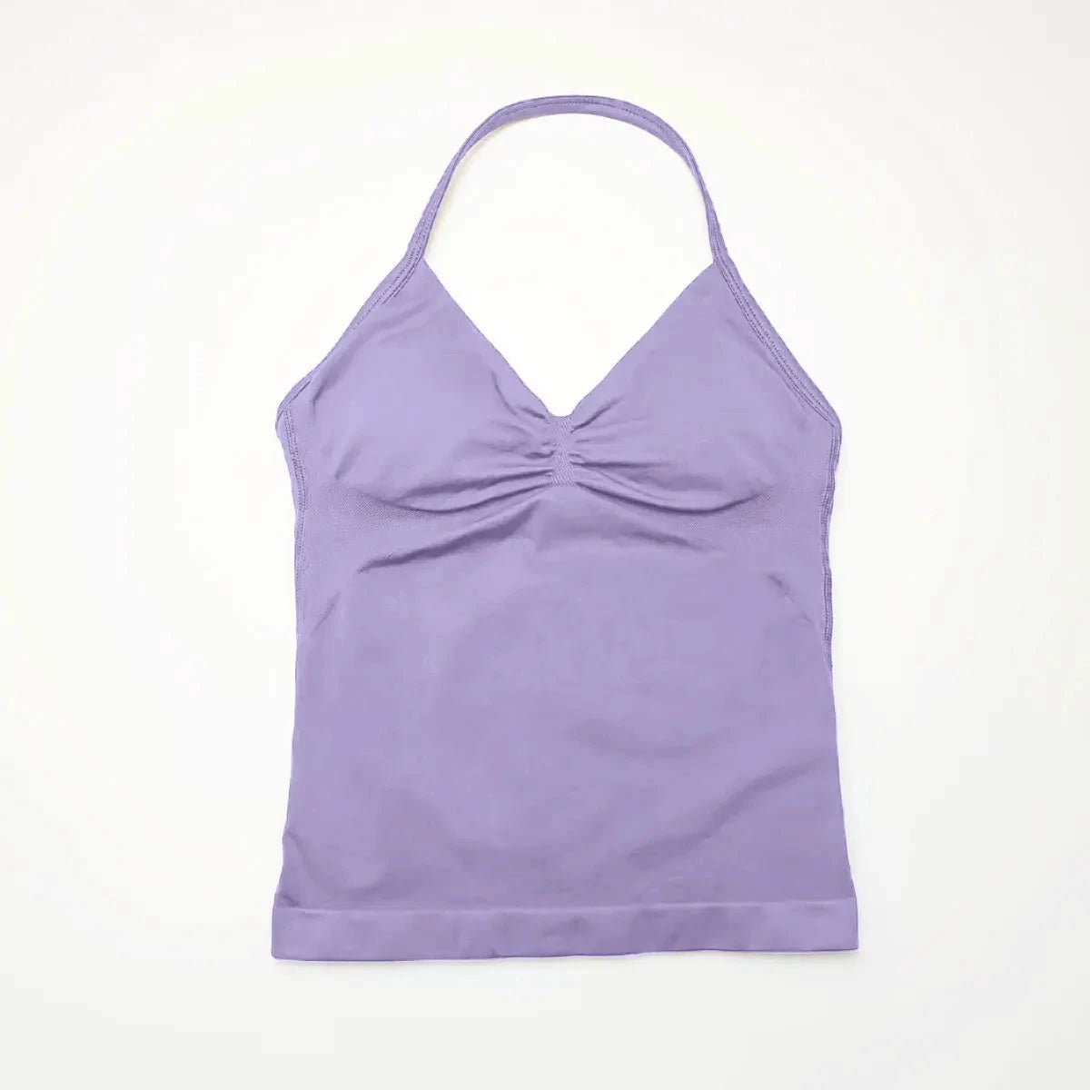 NCLAGEN Impact longline strappy sports yoga vest for women with open back design, ideal for fitness, running, and workouts.
