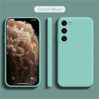 Luxury silicone case for Samsung Galaxy S24 and Note 20, featuring a sleek design and liquid protection.